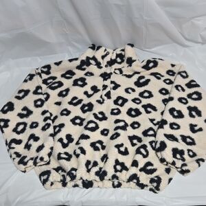 LOFT Black and Cream Teddy Jacket